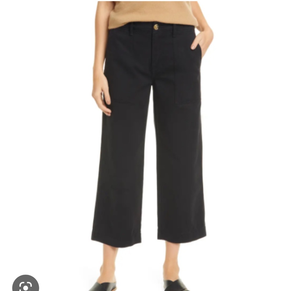 Vince black utility crop trouser
